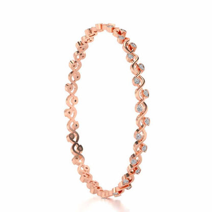 Dotted Silver Bangles - Rose Gold - Image 3