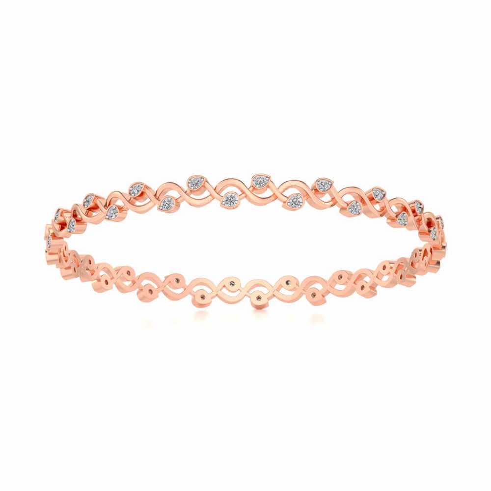 Dotted Silver Bangles - Rose Gold - Image 5