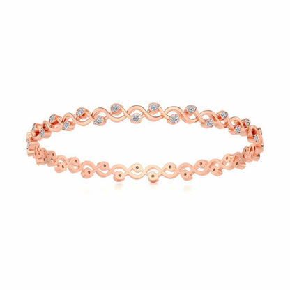 Dotted Silver Bangles - Rose Gold - Image 5