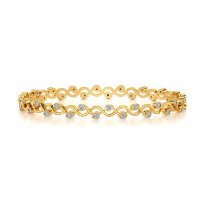 Dotted Silver Bangles - Yellow Gold - Image 2