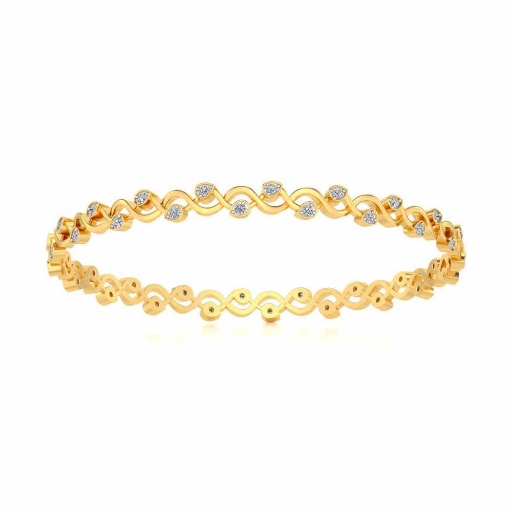 Dotted Silver Bangles - Yellow Gold - Image 5