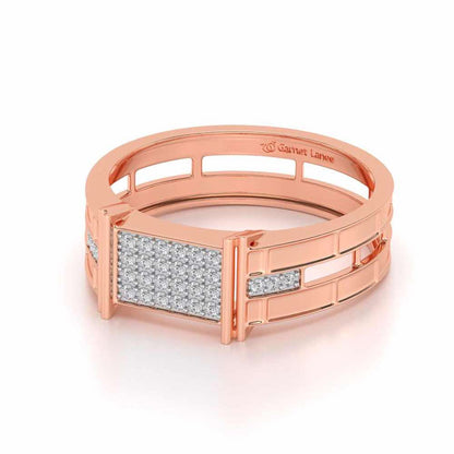 Double Divine Silver Ring For Men - Rose Gold - Image 2