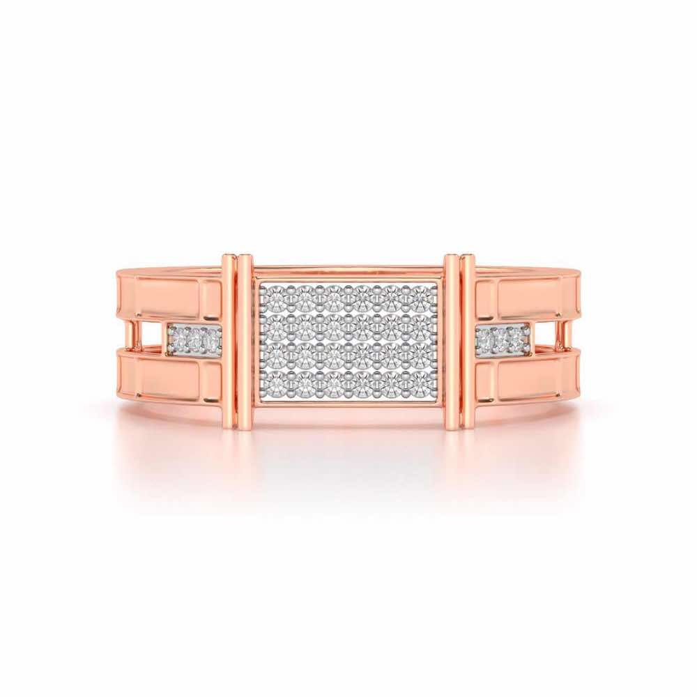 Double Divine Silver Ring For Men - Rose Gold - Image 4