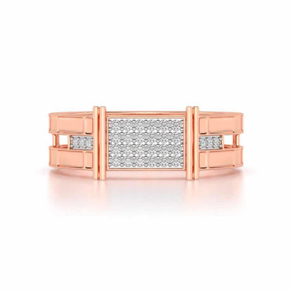 Double Divine Silver Ring For Men - Rose Gold - Image 4