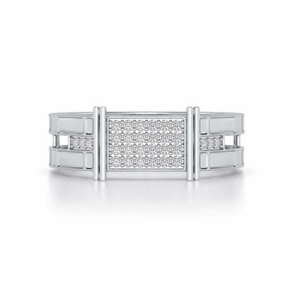 Double Divine Silver Ring For Men - White Gold - Image 4