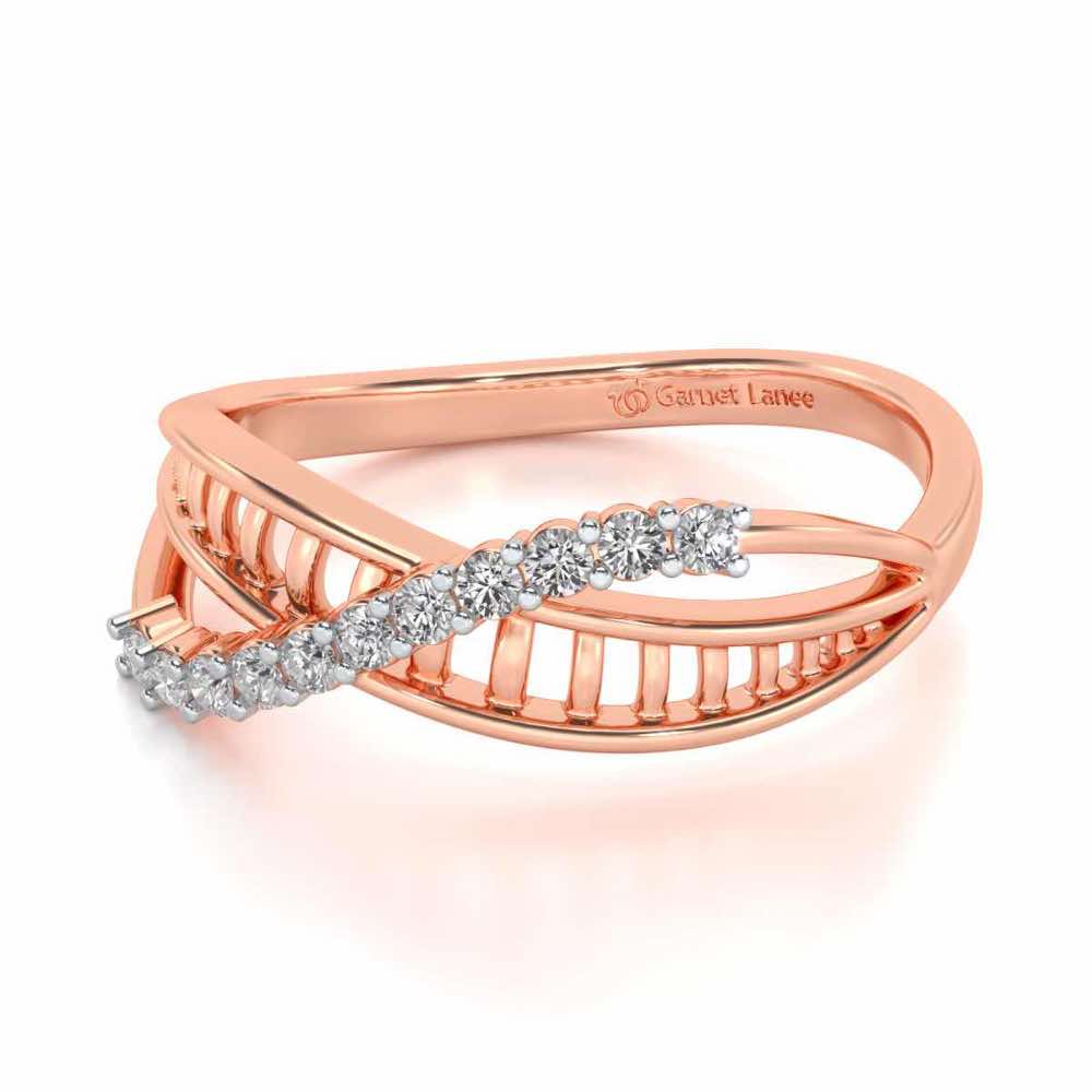 Double Infinity Silver Ring - Rose Gold - Image 2