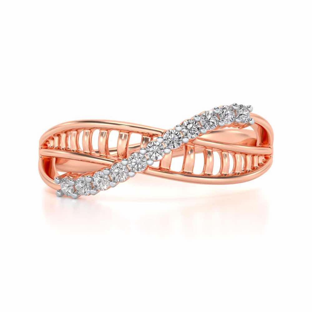 Double Infinity Silver Ring - Rose Gold - Image 4