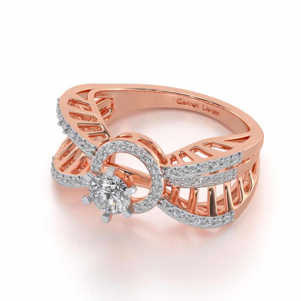 Dravya Solitaire Ring - Rose Gold - Image 2