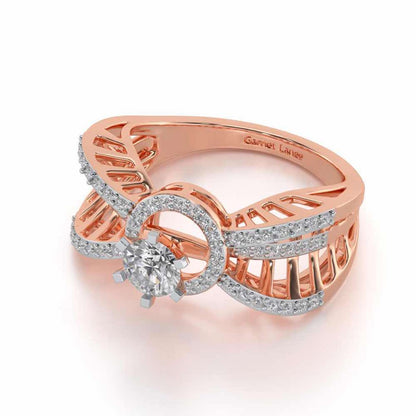 Dravya Solitaire Ring - Rose Gold - Image 2