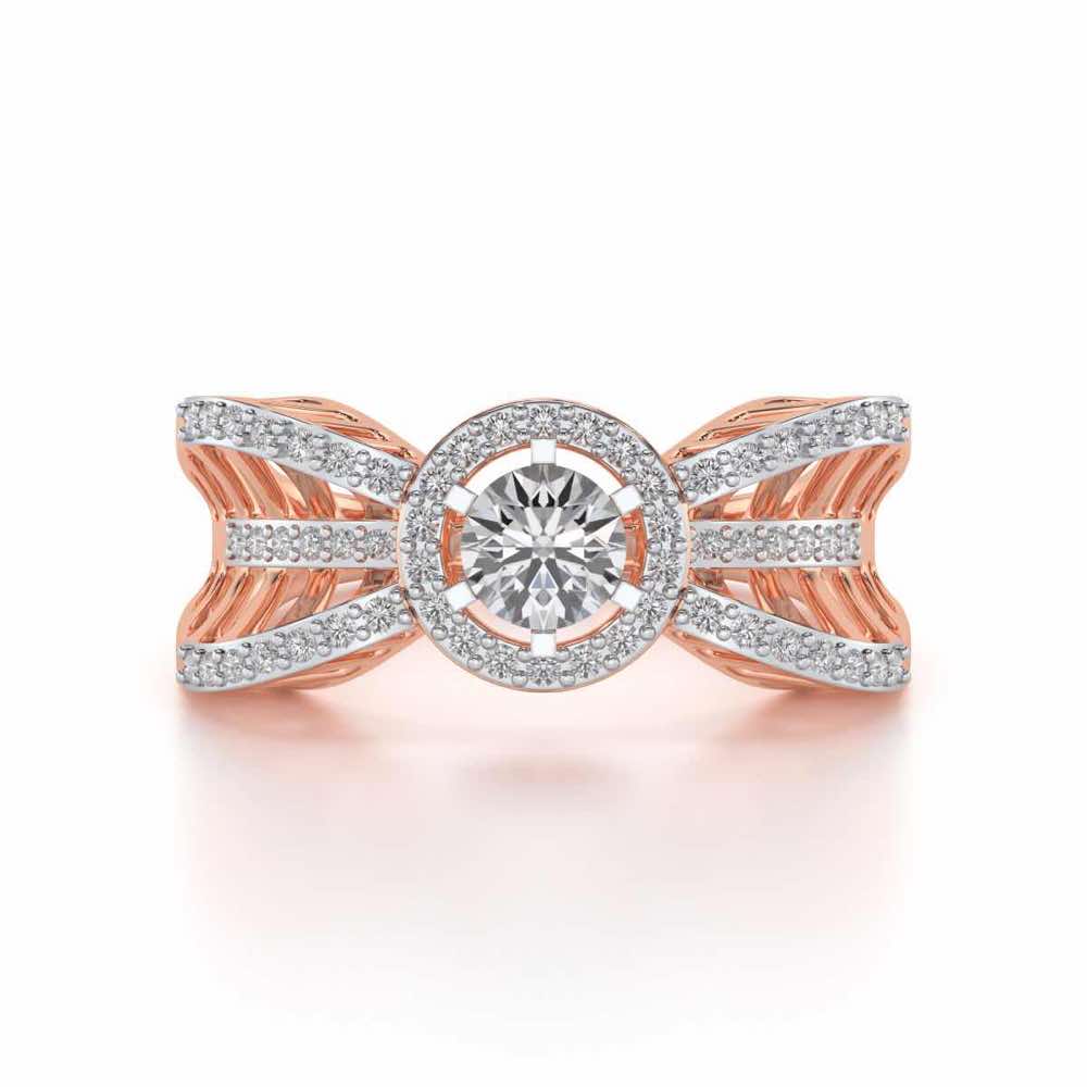Dravya Solitaire Ring - Rose Gold - Image 4