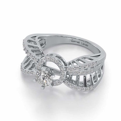 Dravya Solitaire Ring - White Gold - Image 2