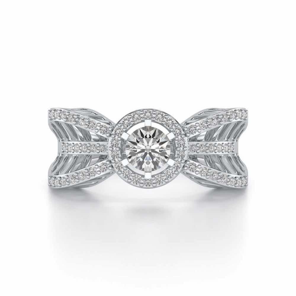 Dravya Solitaire Ring - White Gold - Image 4