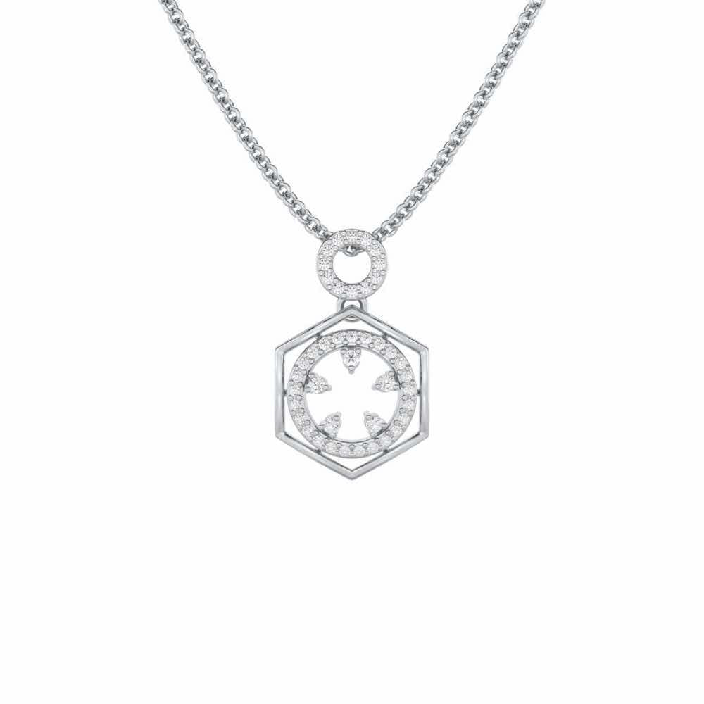 Dreamy Delight Silver Pendant - White Gold - Image 1