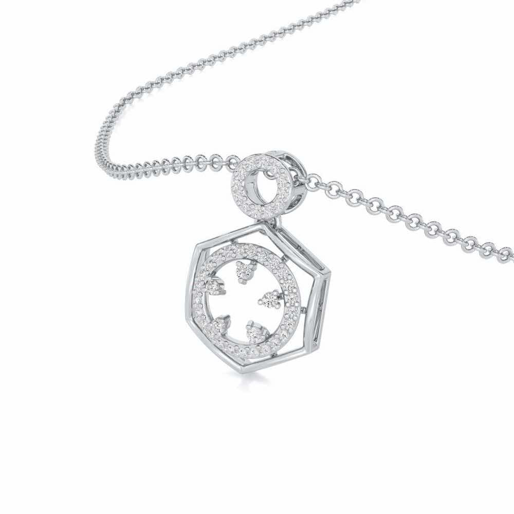 Dreamy Delight Silver Pendant - White Gold - Image 2