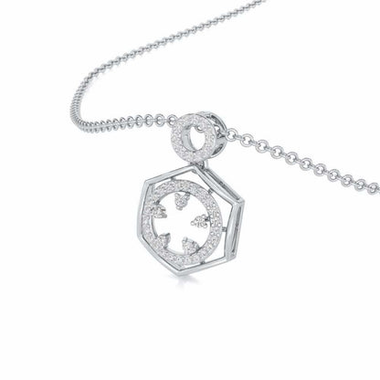 Dreamy Delight Silver Pendant - White Gold - Image 2