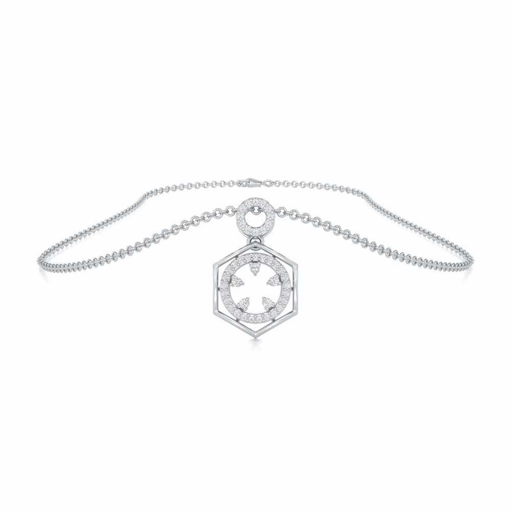 Dreamy Delight Silver Pendant - White Gold - Image 3