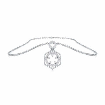 Dreamy Delight Silver Pendant - White Gold - Image 3