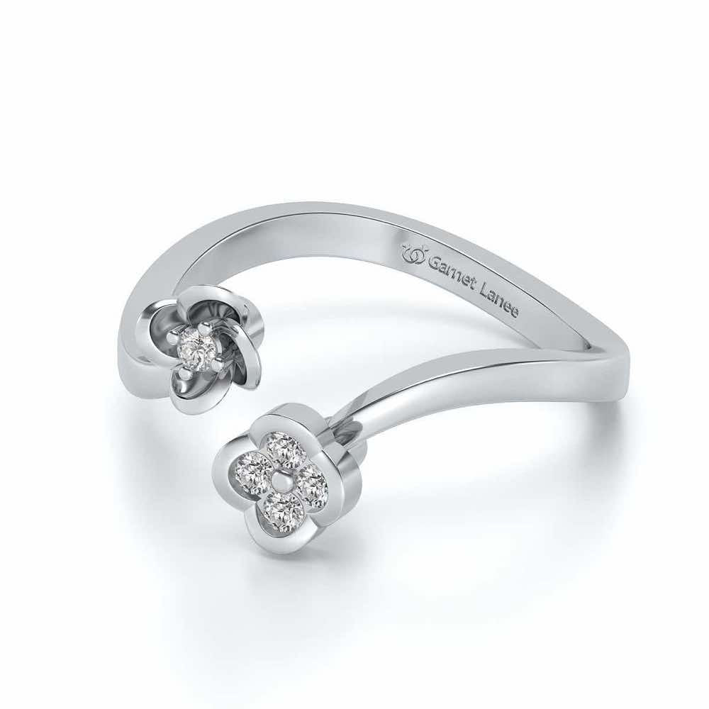 Drizalia Silver Ring - White Gold - Image 2