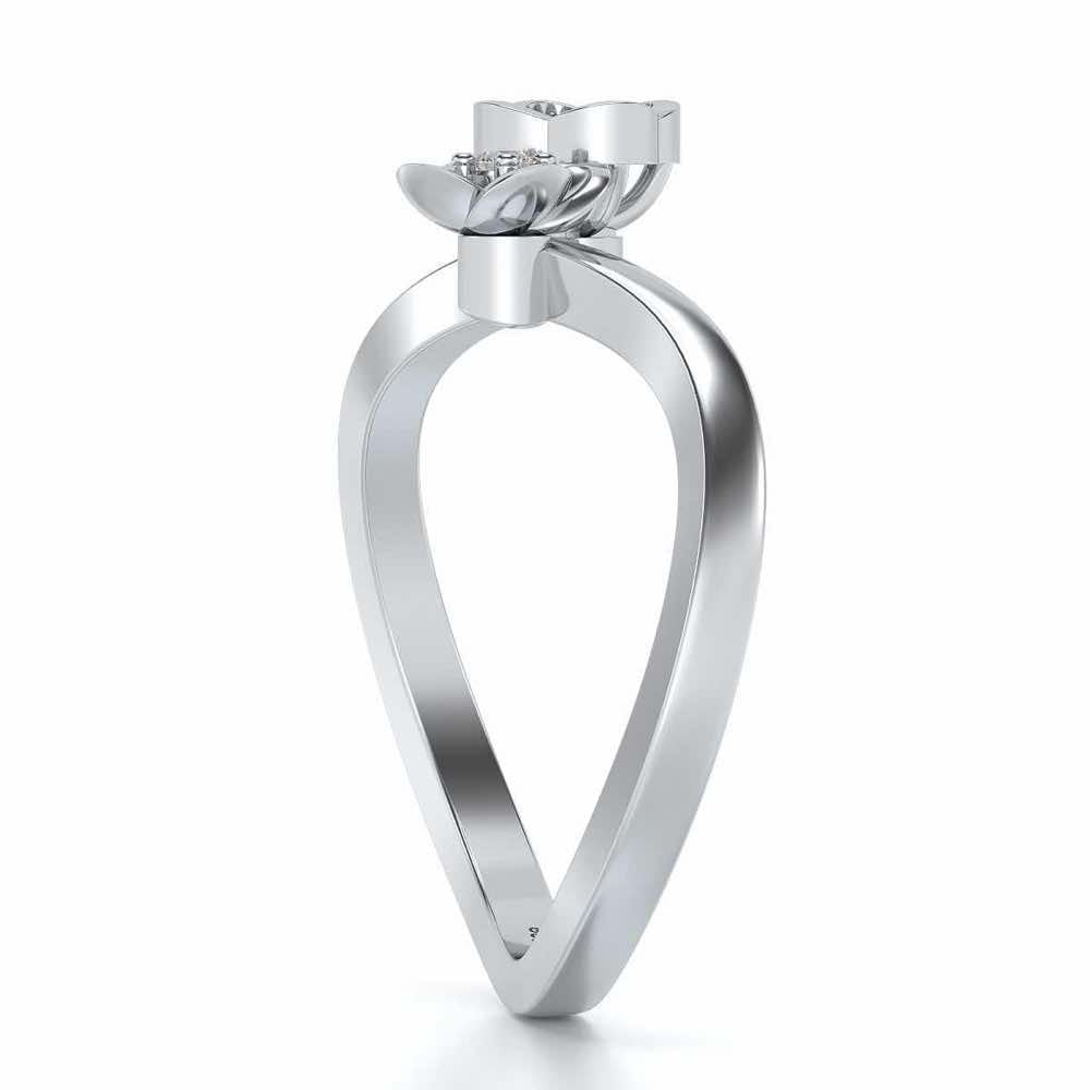 Drizalia Silver Ring - White Gold - Image 3