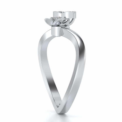 Drizalia Silver Ring - White Gold - Image 3