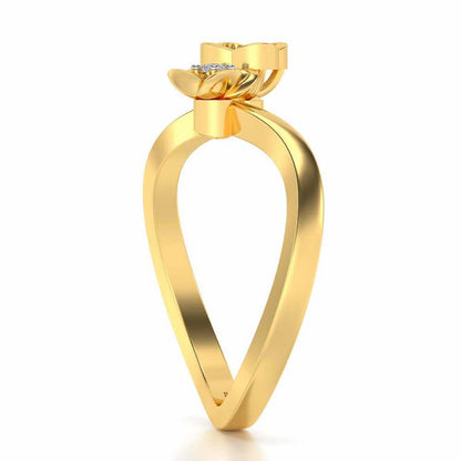 Drizalia Silver Ring - Yellow Gold - Image 3
