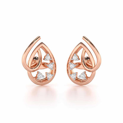 Drop Company Silver Earrings - Rose Gold - Image 1