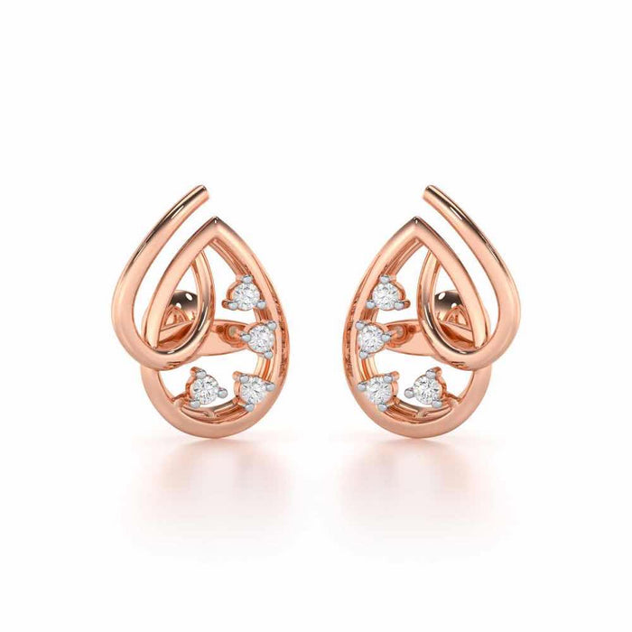 Drop Company Silver Earrings - Rose Gold - Image 1