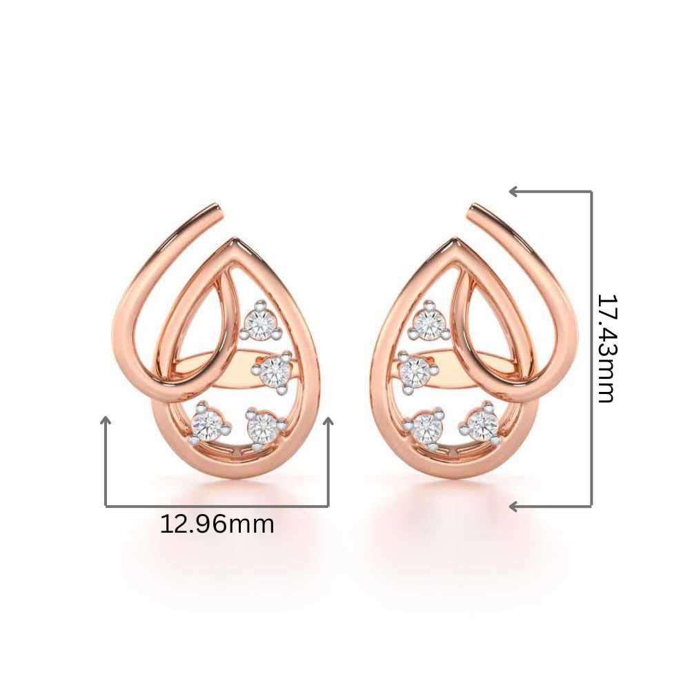 Drop Company Silver Earrings - Rose Gold - Image 2
