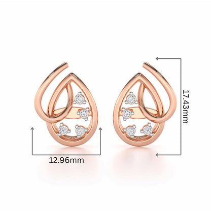 Drop Company Silver Earrings - Rose Gold - Image 2
