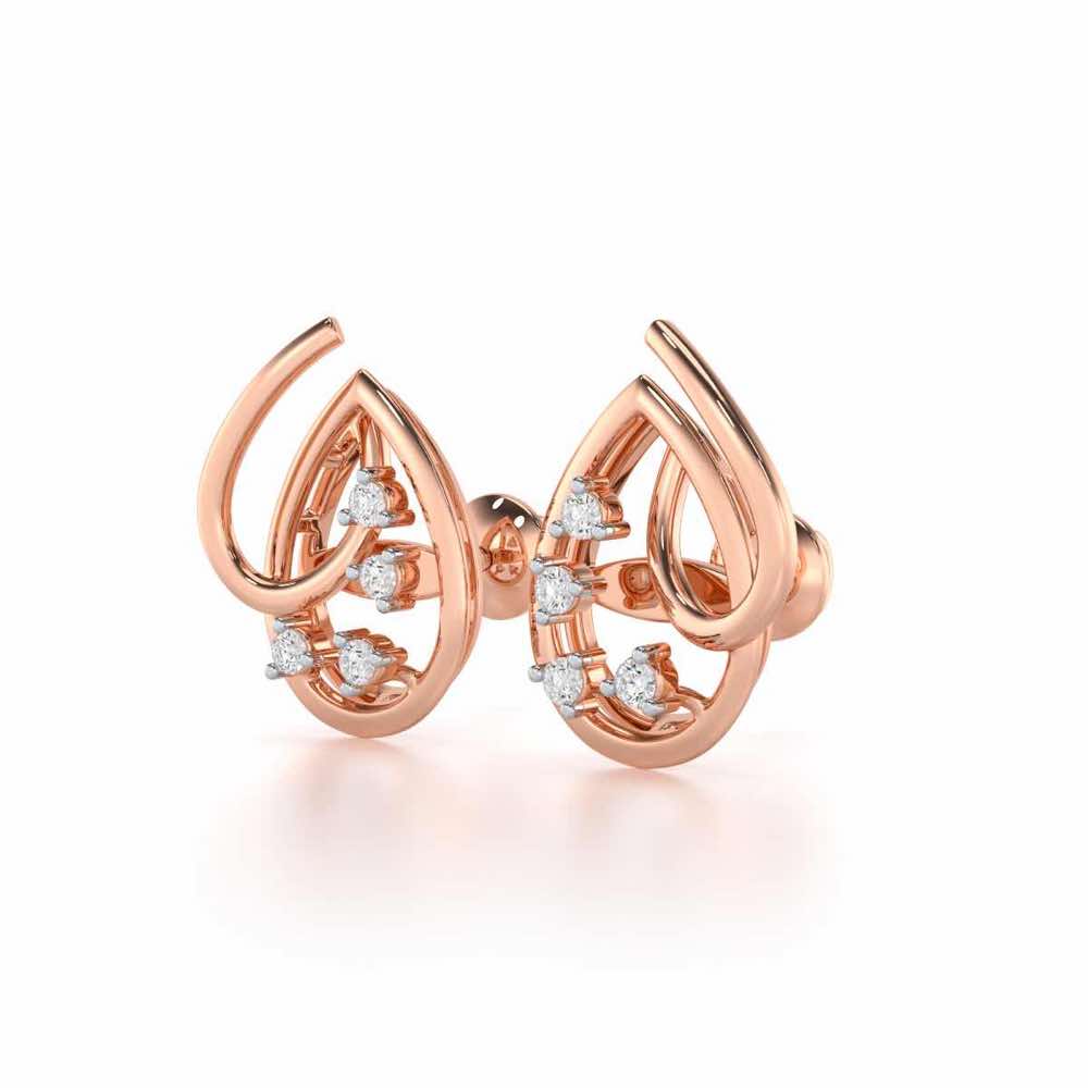 Drop Company Silver Earrings - Rose Gold - Image 3