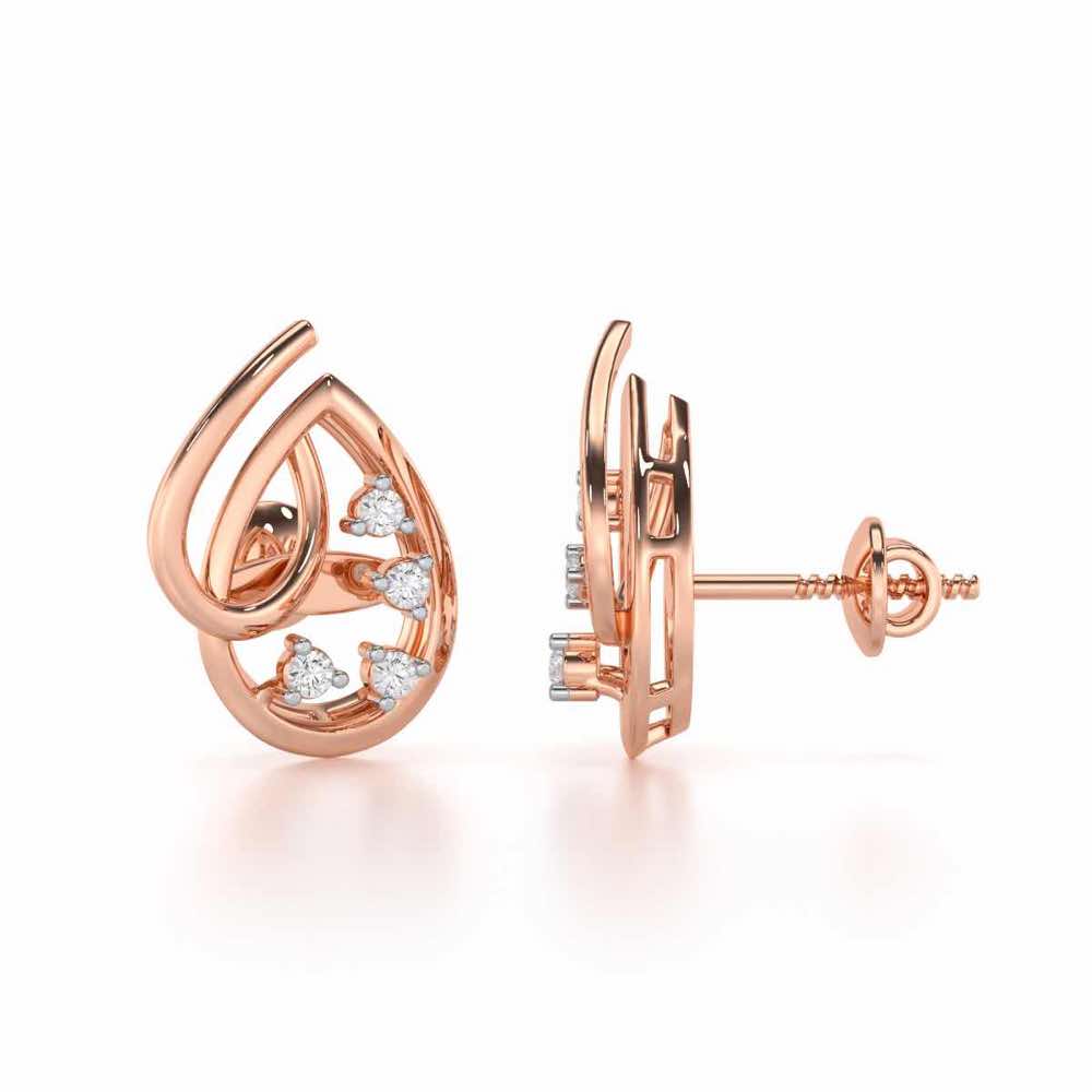 Drop Company Silver Earrings - Rose Gold - Image 4