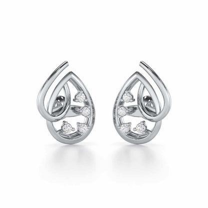 Drop Company Silver Earrings - White Gold - Image 1