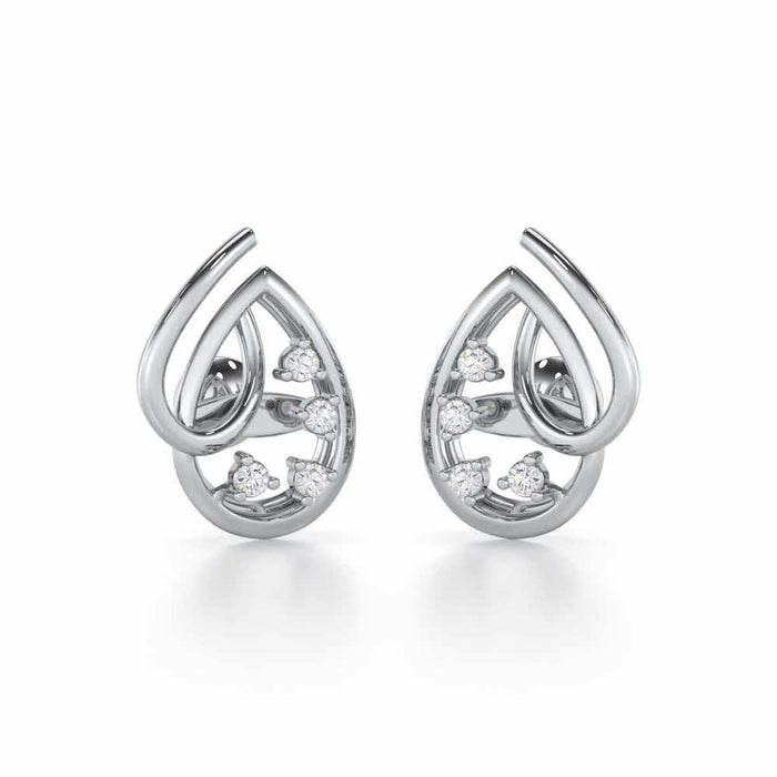 Drop Company Silver Earrings - White Gold - Image 1