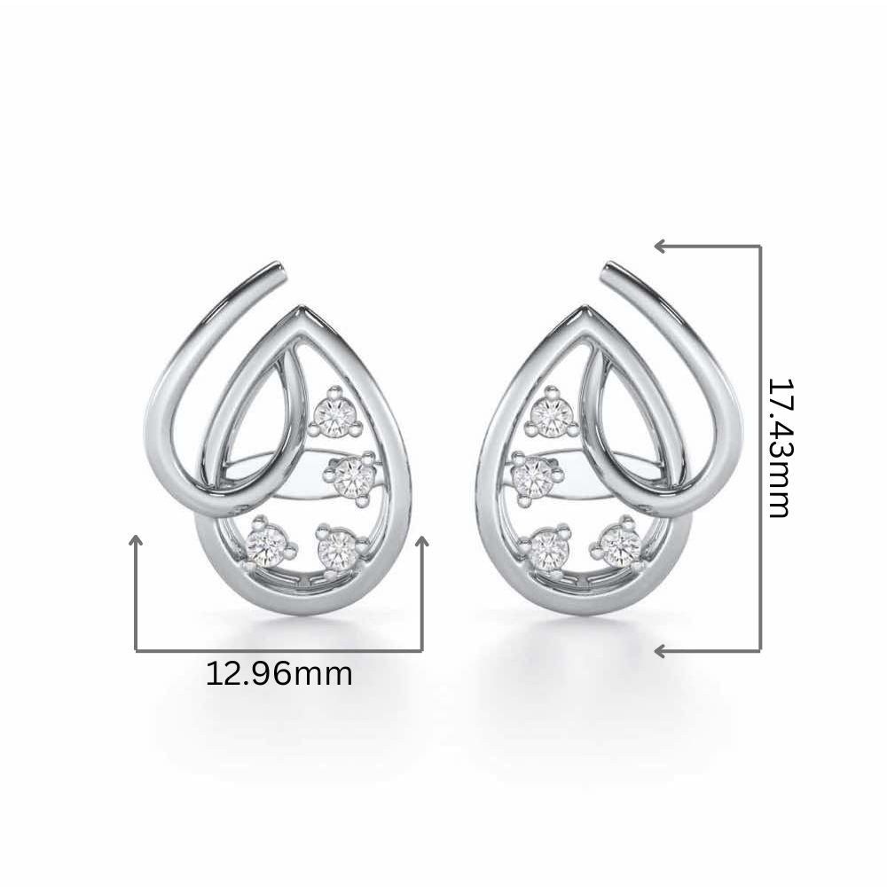 Drop Company Silver Earrings - White Gold - Image 2