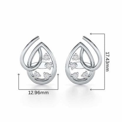 Drop Company Silver Earrings - White Gold - Image 2
