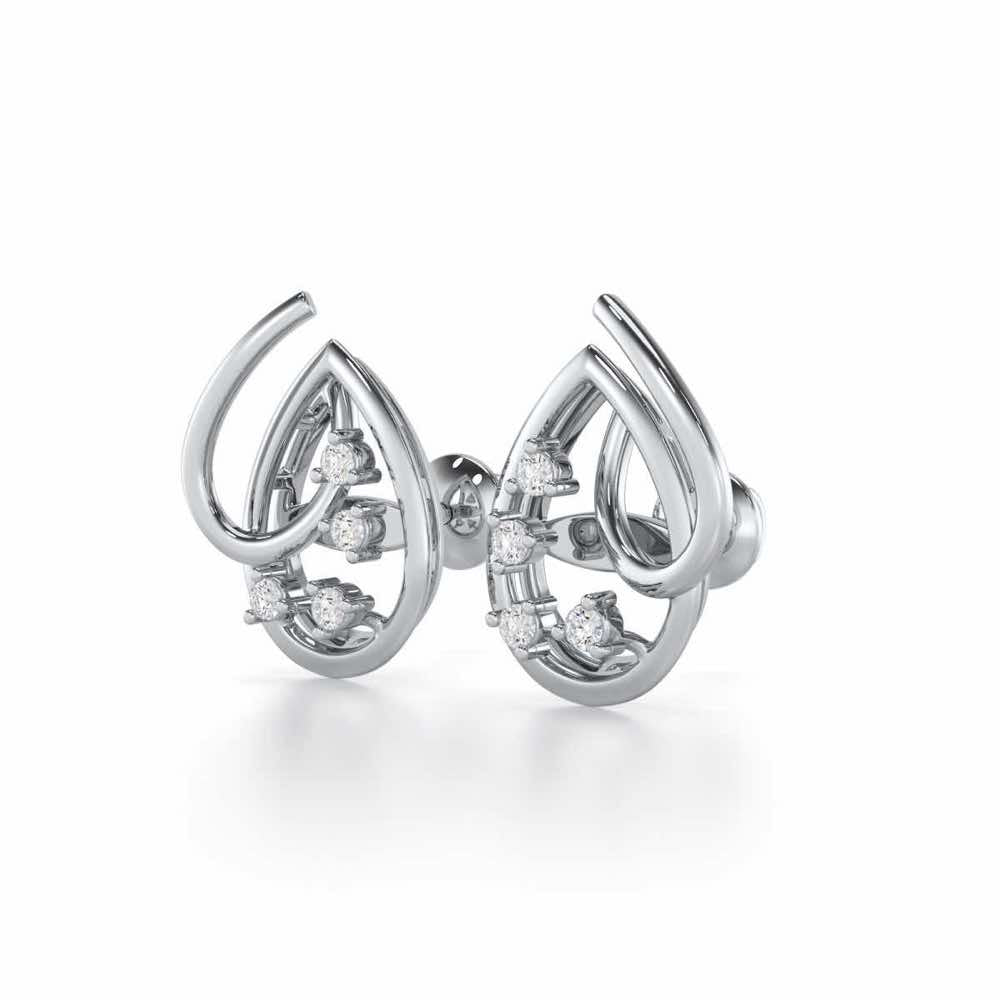 Drop Company Silver Earrings - White Gold - Image 3