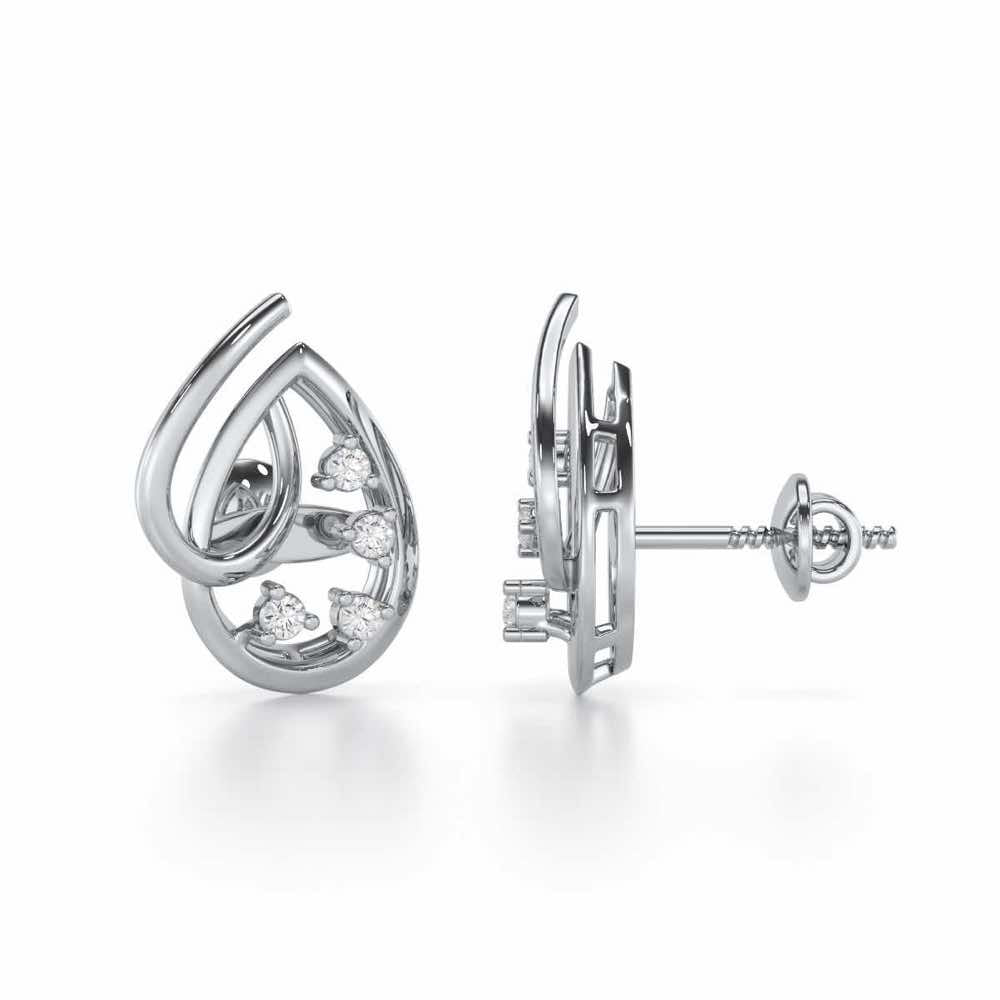 Drop Company Silver Earrings - White Gold - Image 4