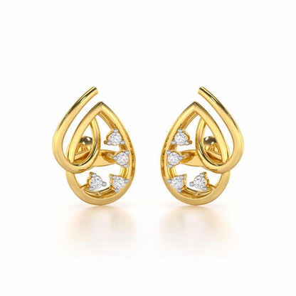 Drop Company Silver Earrings - Yellow Gold - Image 1