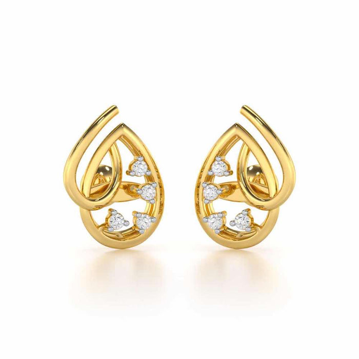 Drop Company Silver Earrings - Yellow Gold - Image 1