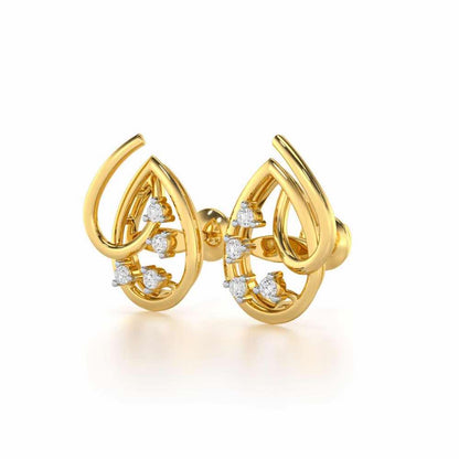 Drop Company Silver Earrings - Yellow Gold - Image 3