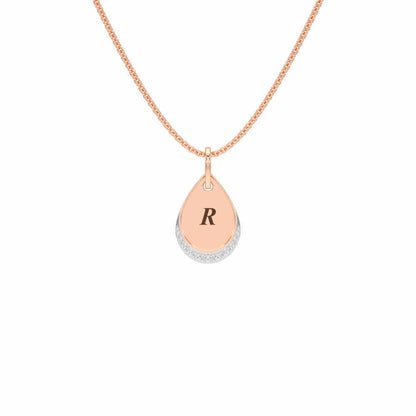 Drop Says Silver Pendant - Rose Gold - Image 1