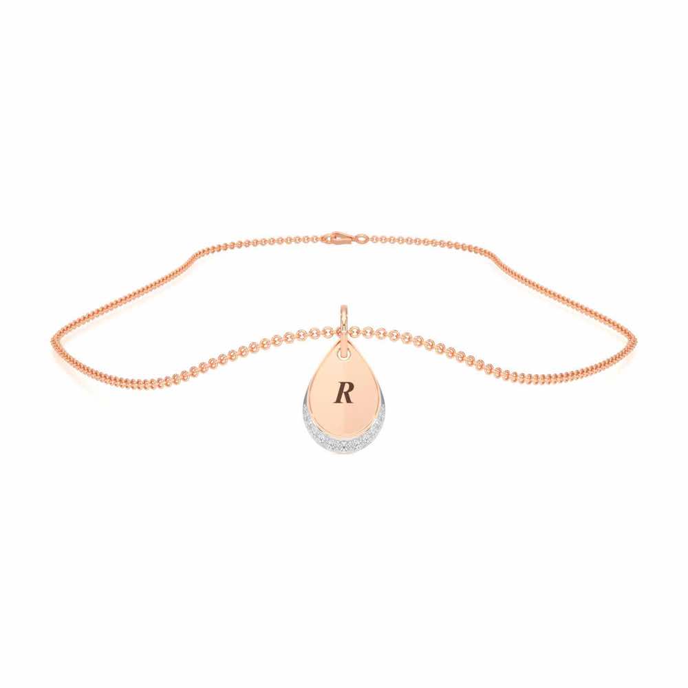 Drop Says Silver Pendant - Rose Gold - Image 3