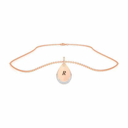 Drop Says Silver Pendant - Rose Gold - Image 3