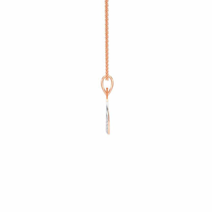 Drop Says Silver Pendant - Rose Gold - Image 4