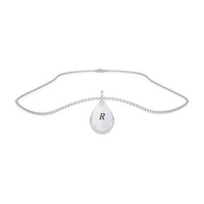 Drop Says Silver Pendant - White Gold - Image 3