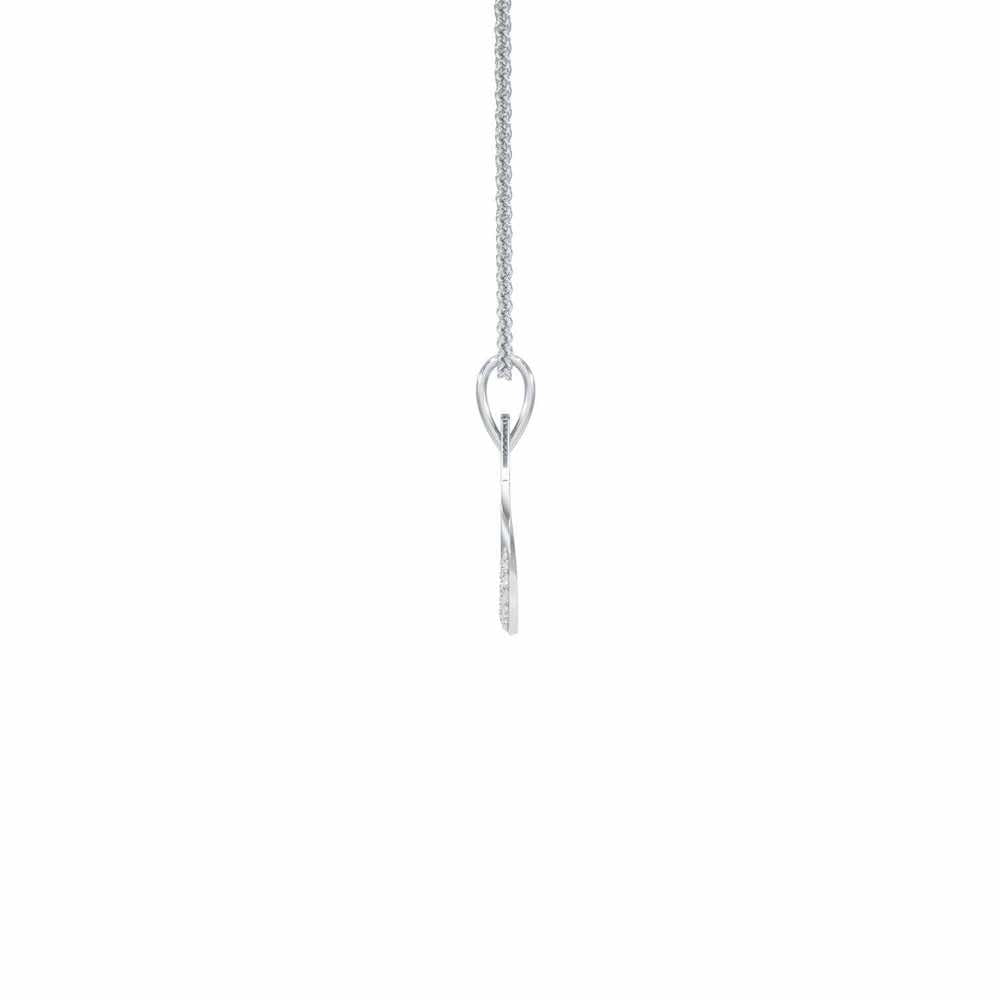 Drop Says Silver Pendant - White Gold - Image 4