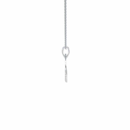 Drop Says Silver Pendant - White Gold - Image 4