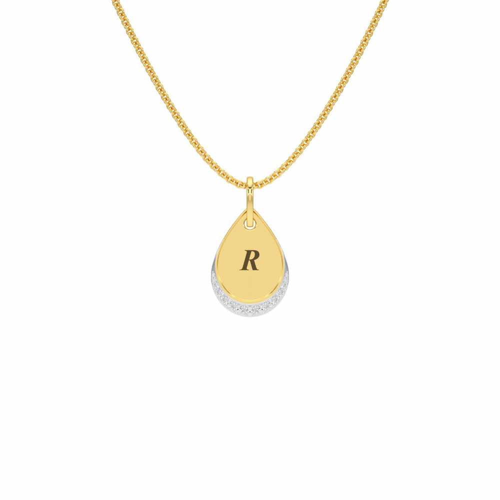 Drop Says Silver Pendant - Yellow Gold - Image 1