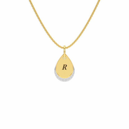 Drop Says Silver Pendant - Yellow Gold - Image 1