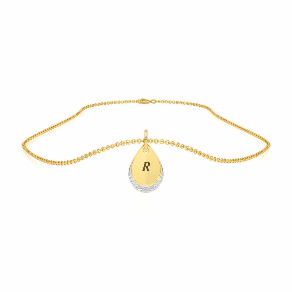 Drop Says Silver Pendant - Yellow Gold - Image 3